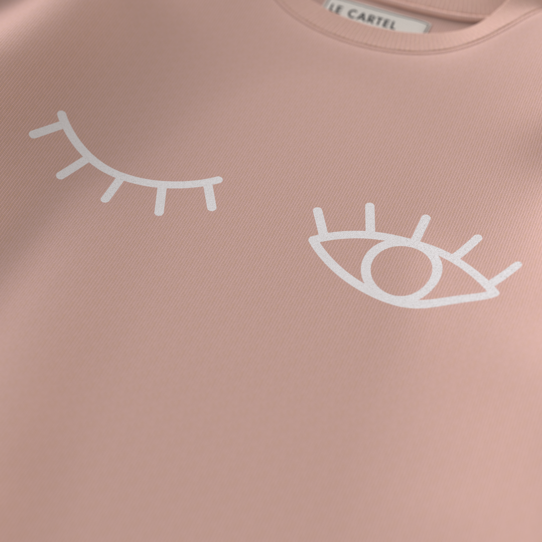 CLIN D'ŒIL・Crewneck unisex・Rose dust