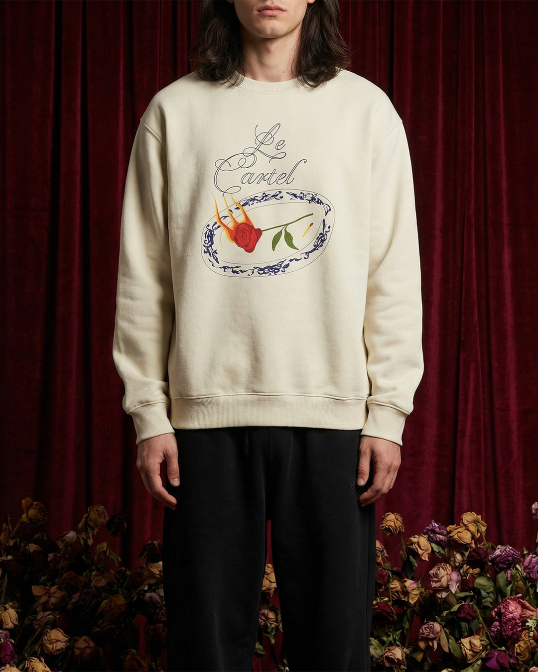 EPI-LOGUE・Crewneck ample unisexe・Crème