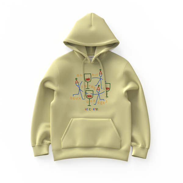 ENTRE DEUX GORGÉES・Hoodie unisexe・Crème