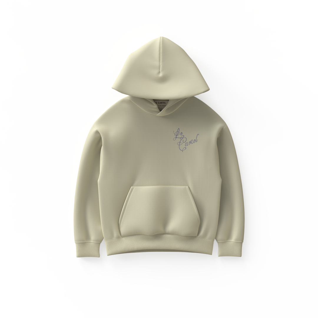 COMBUSTION LENTE・Hoodie ample unisexe・Crème