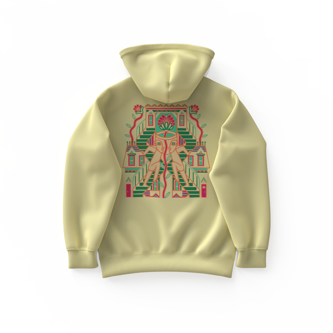 TANDEM・Hoodie unisexe・Crème