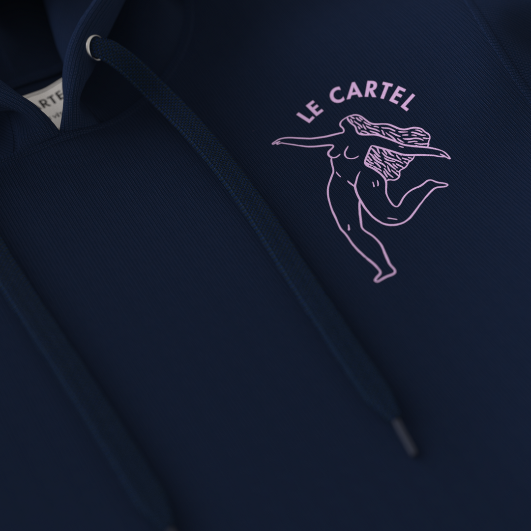 FONTAINE・Hoodie unisexe・Bleu marin