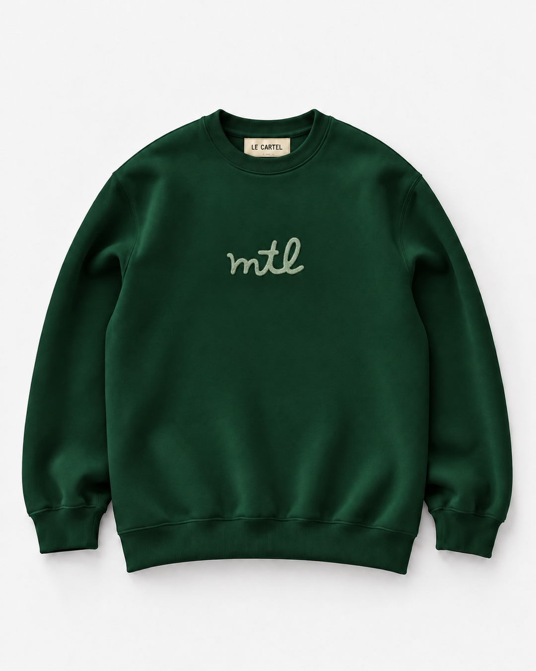 MTL・Unisex embroidered crewneck・Green