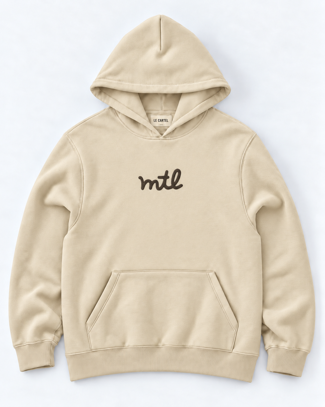 MTL・Hoodie unisexe brodé・Crème