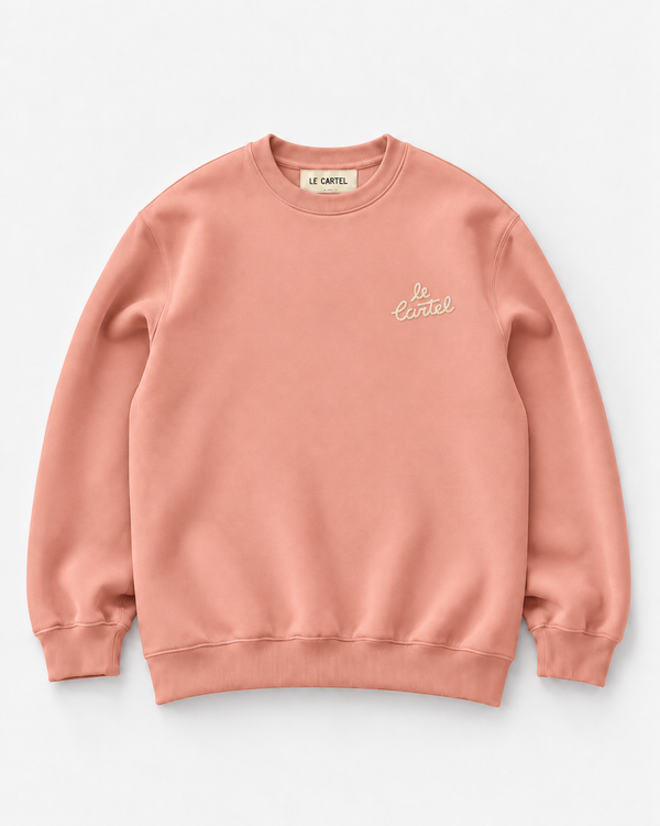 NEW OG・Crewneck unisexe brodé・Rose