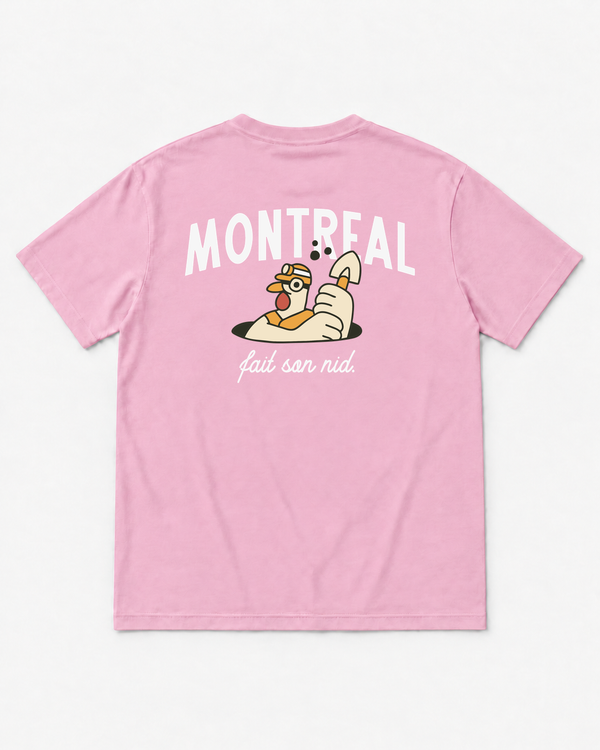 MONTRÉAL FAIT SON NID・Unisex T-shirt・Pink