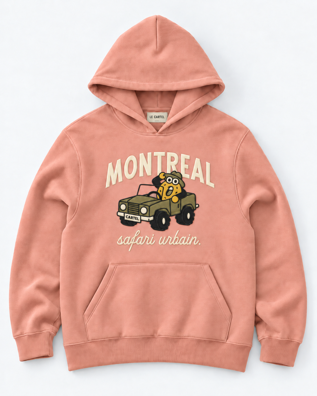 URBAN SAFARI・Unisex embroidered hoodie・Pink