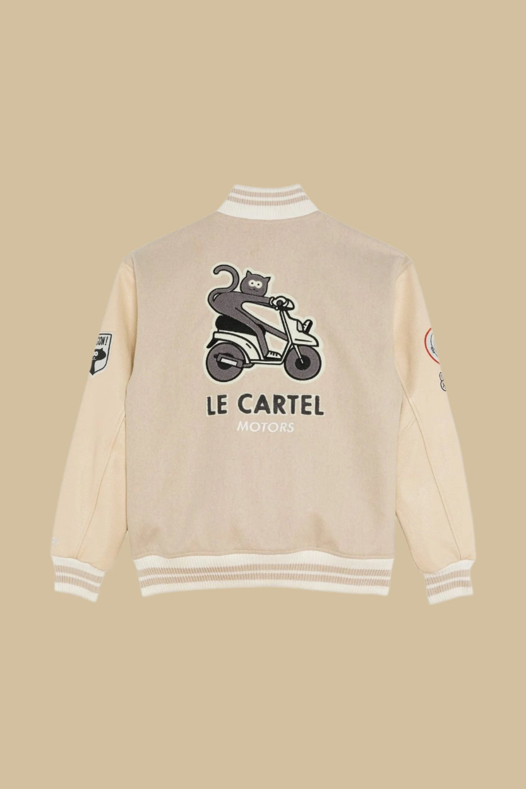 CHATCON・Veste varsity avec patchs・Sable - Le Cartel